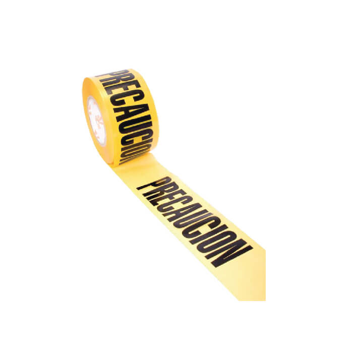 Rollo de cinta delimitadora amarilla “precaución”